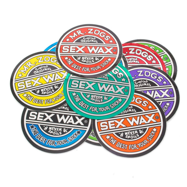 sexwax surf sticker large 6 inch surfboard,car,sticker 7 colours to choose from  