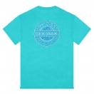 Sexwax Pinstripe: Men's Short Sleeve Lagoon Blue Small