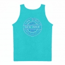 Sexwax Pinstripe: Men's Tanktop Lagoon Blue Small