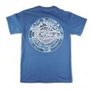 Hawaiian Dreams: Men's Short Sleeve Heather Indigo Small