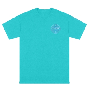 Sexwax Pinstripe: Men's Short Sleeve Lagoon Blue Small