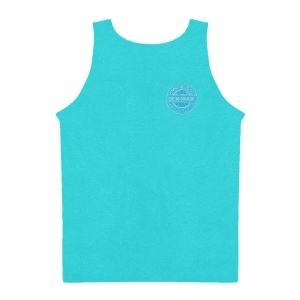 Sexwax Pinstripe: Men's Tanktop Lagoon Blue Small